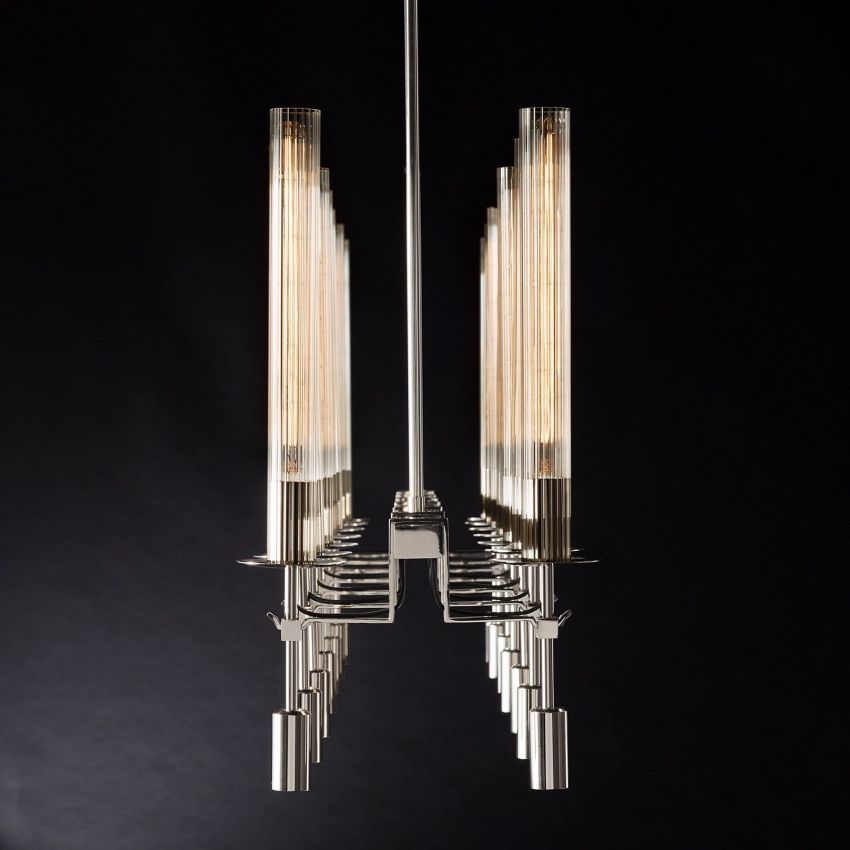Prismatic plus Linear Chandelier 54