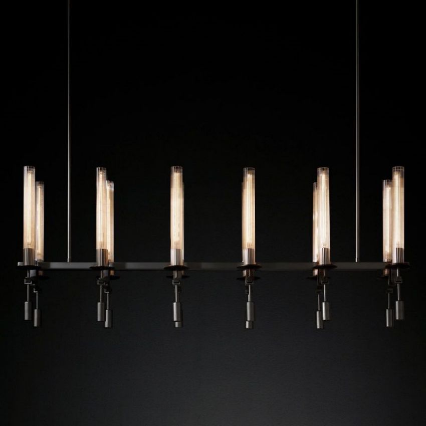Prismatic plus Linear Chandelier 54