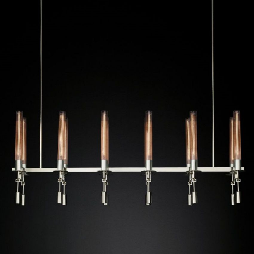 Prismatic plus Linear Chandelier 54