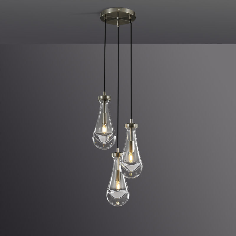 Raindrops 3-Light Cord Round Chandelier