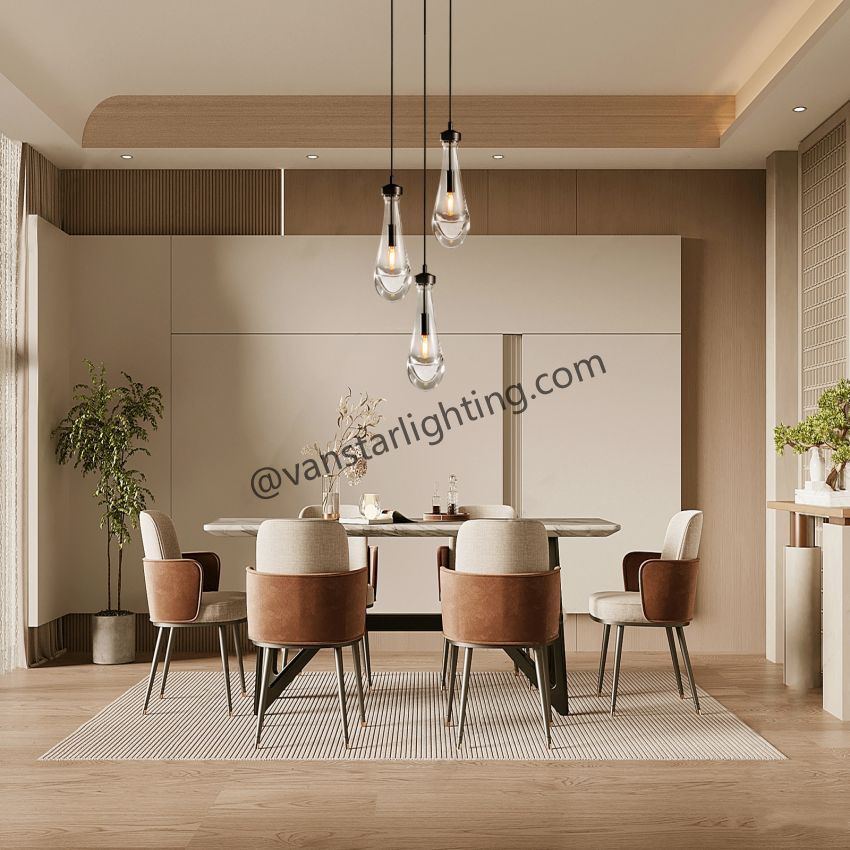 Raindrops 3-Light Cord Round Chandelier